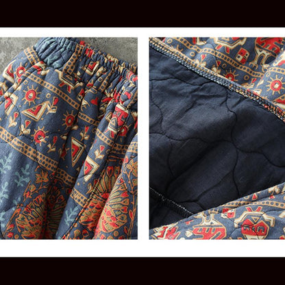 Winter Retro Style Cotton Linen Skirt
