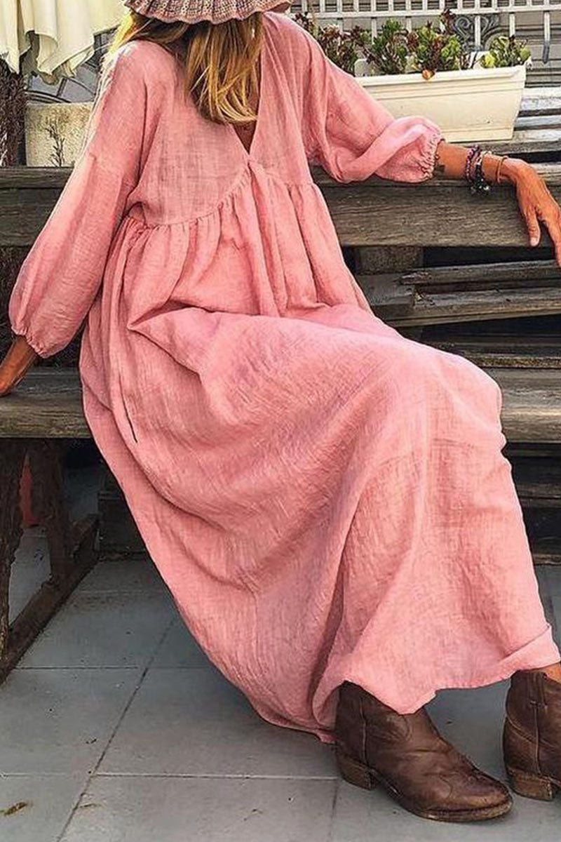 Split Joint V Neck Princess Dresses
