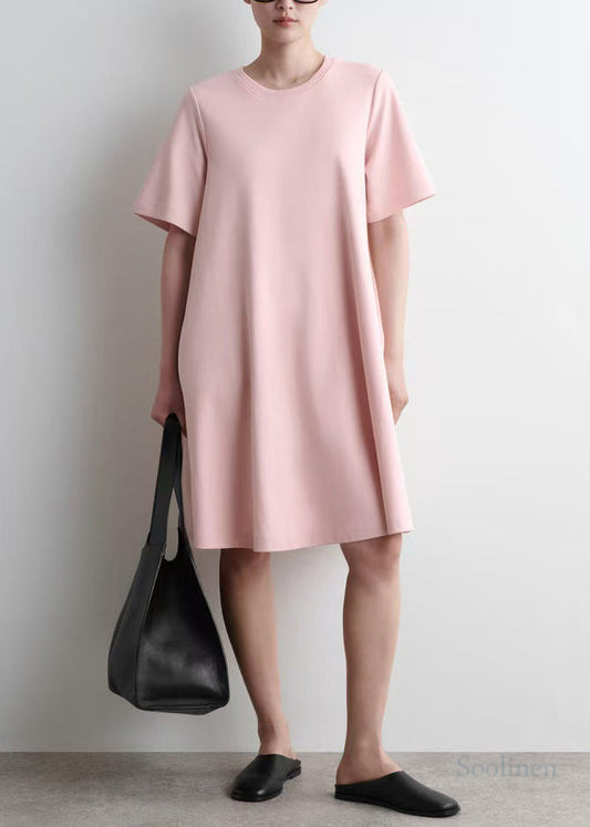 Diy Pink Oversized Cotton Tea Dress Summer