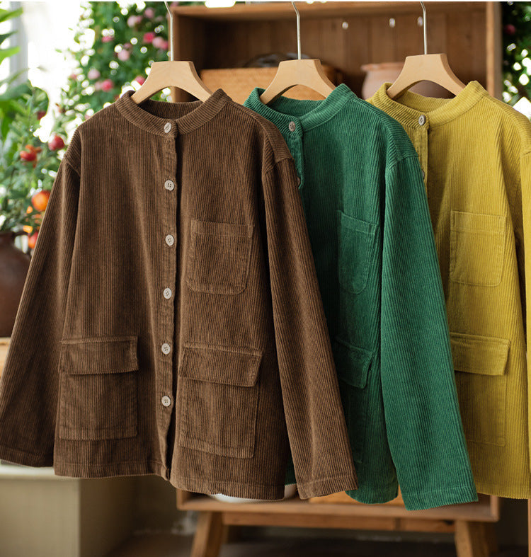 Cotton Corduroy Pocket Stripe Jacket