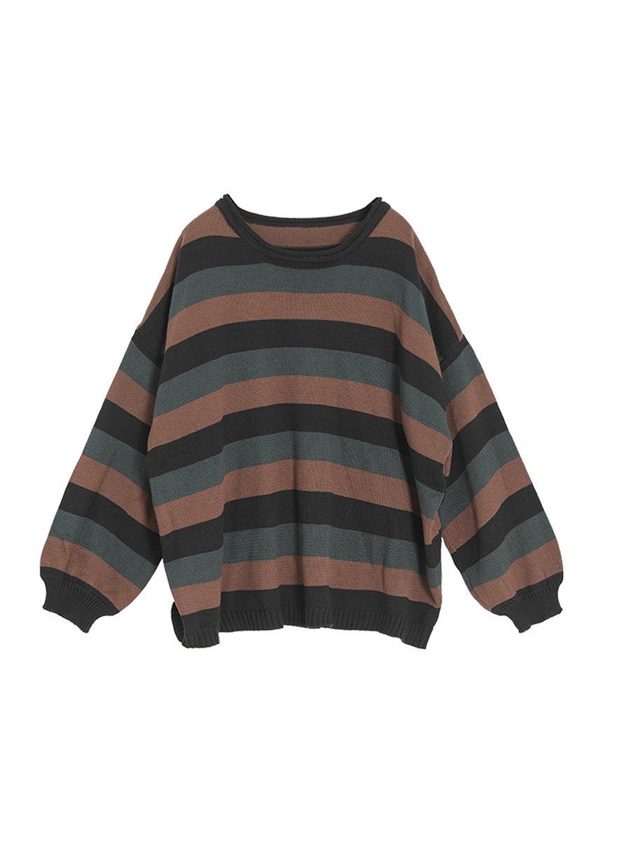 Striped Commuter Loose Sweater