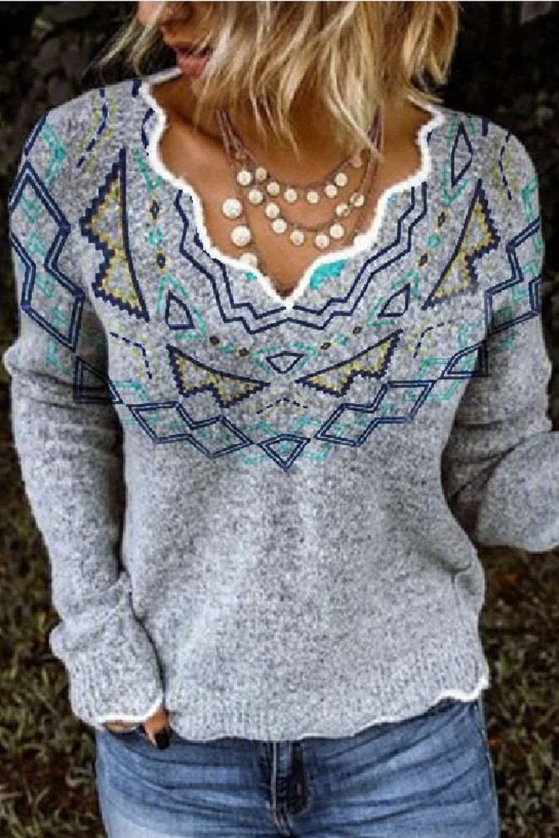 Striped Sweetheart Neck Sweater