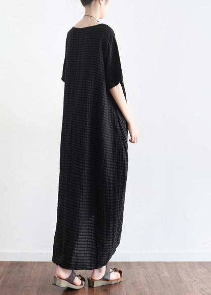 O Neck Linen Clothes Tutorials Black Dress Summer