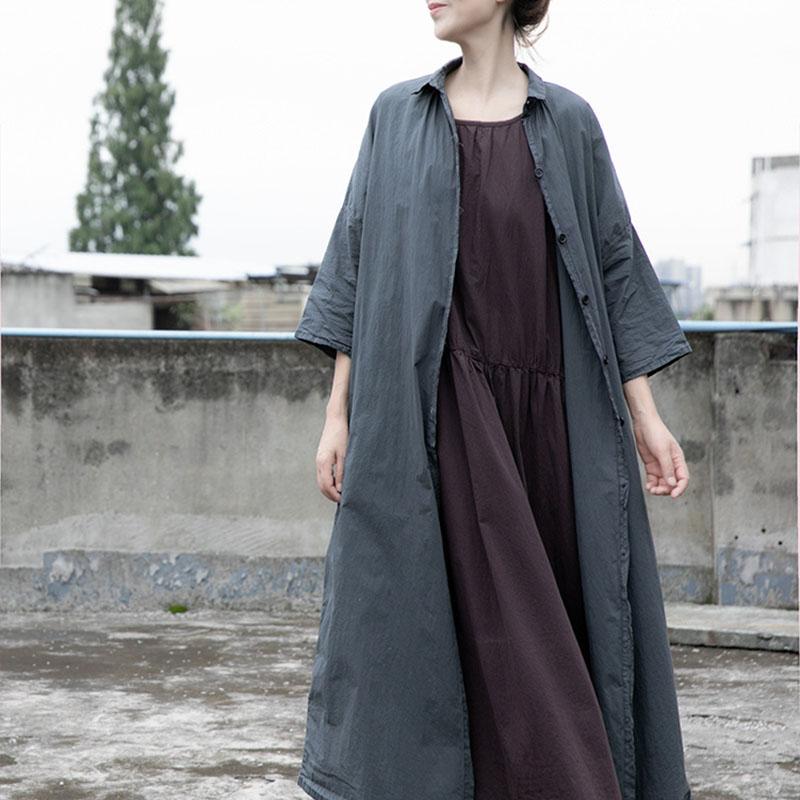 Autumn Retro Single-breasted Thin Wind Coat