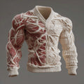 Muscle Art Men's Knitted Warm V-neck Sweater artswardrobe