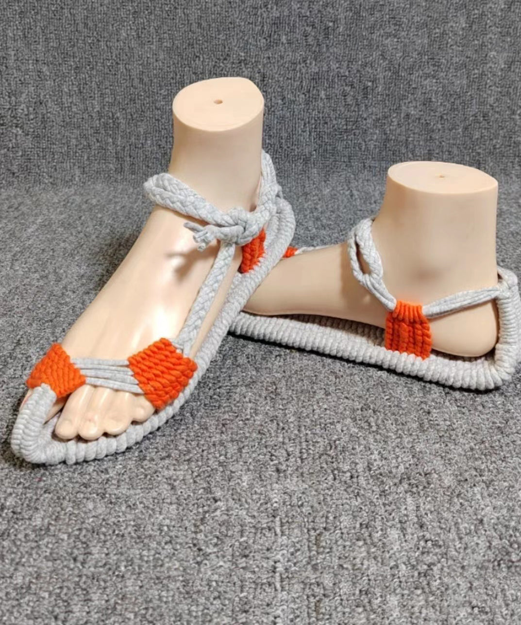 Handmade Knit Fabric Hollow Out Walking Sandals