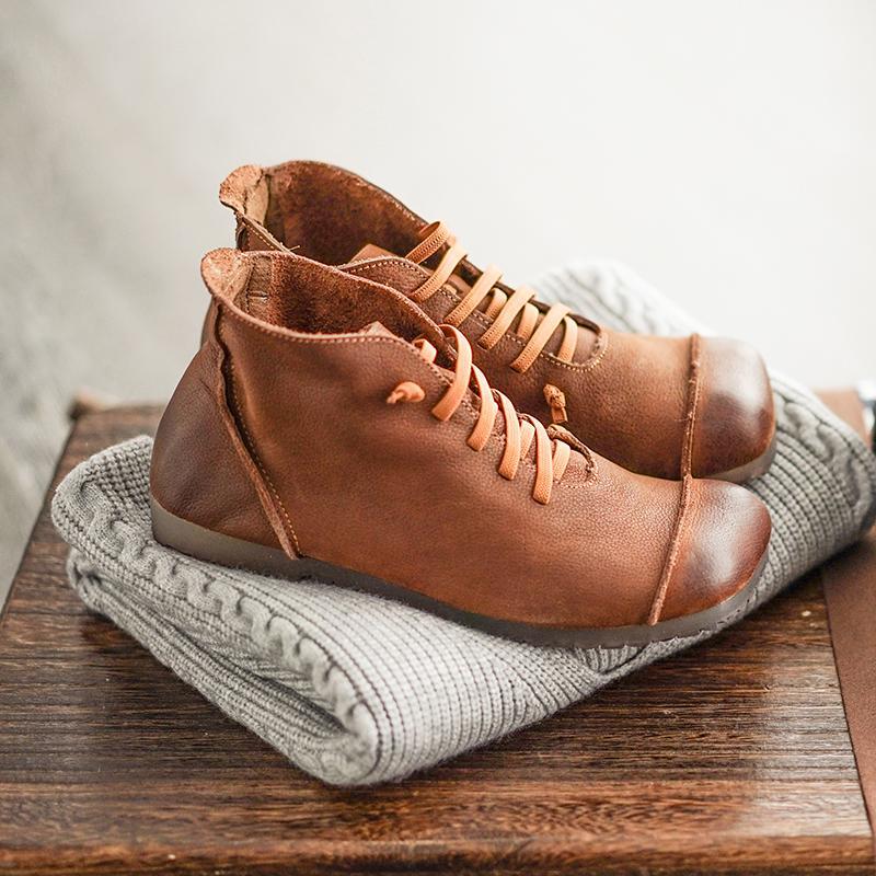 Round Toe Leather Shoes