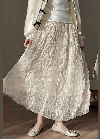 Art Beige Original Design Tulle Skirts Spring