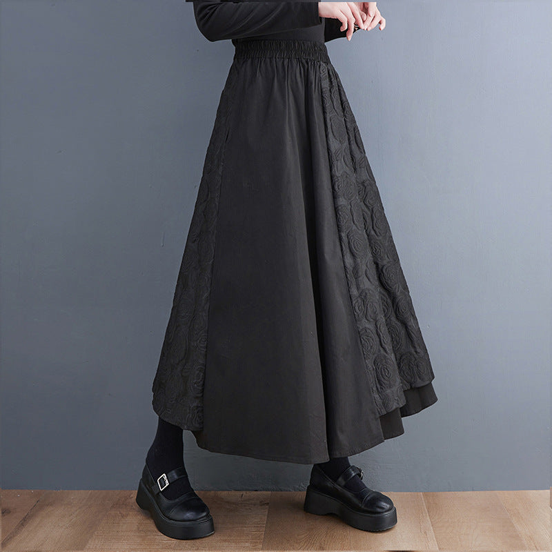 Loose Stitching Design Skirt
