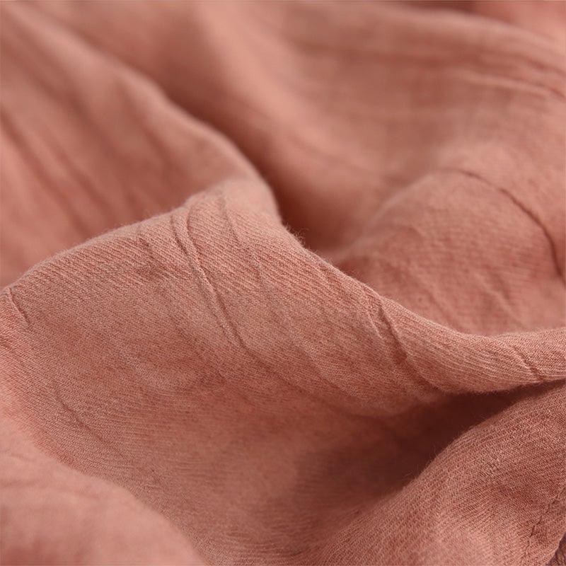 Retro Cotton Linen Lacing Waist A-line Skirt