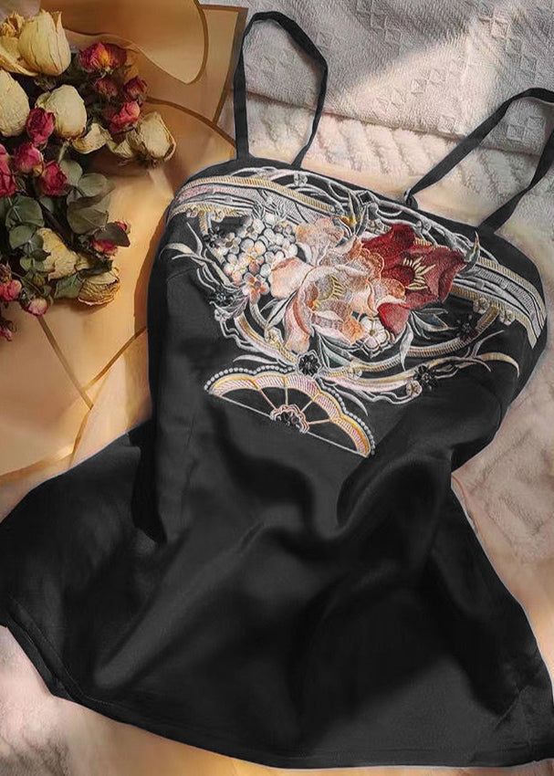 Green Embroidered Strapless Tops