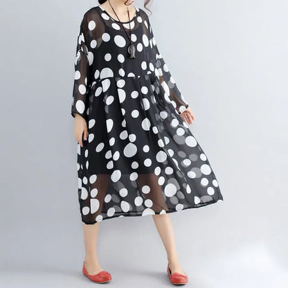 Stylish Photo Color Prints Pure Chiffon Dress Boutique Two Pieces Long Sleeve Clothing Dress