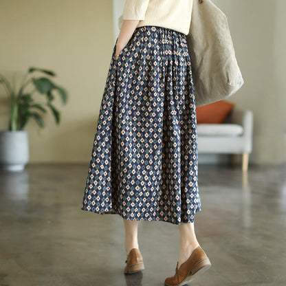 New Retro Elastic Waist Skirt