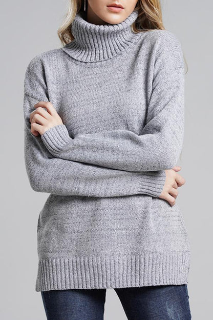 Knit High Neck Loose Sweater