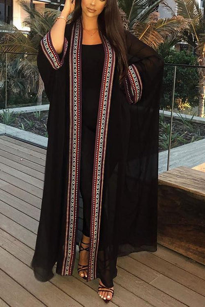 Print Long Sleeve Cardigan