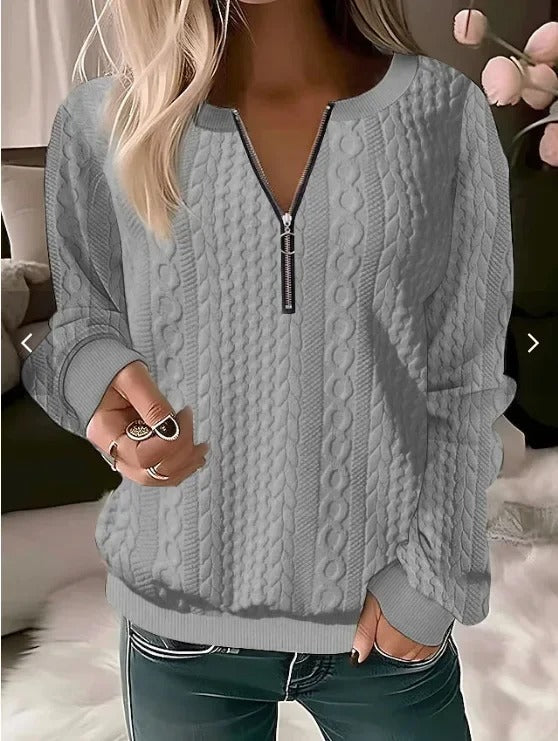 Bri® | Comfortable sweater with zipper