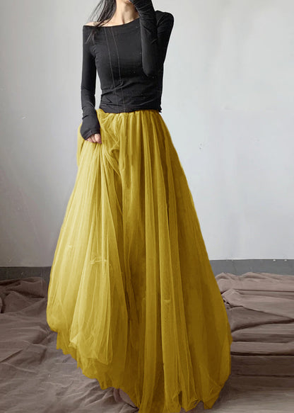 French Pink Asymmetrical Wrinkled Tulle Skirt Winter