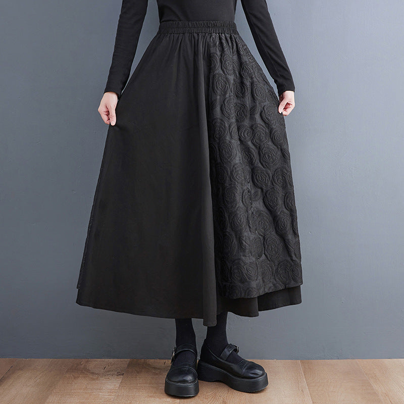 Loose Stitching Design Skirt