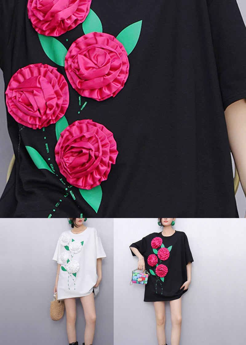 White O-neck Tops Short Sleeve