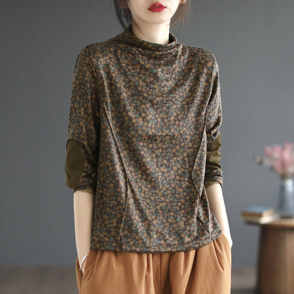 Artistic Print Knitted T-shirt