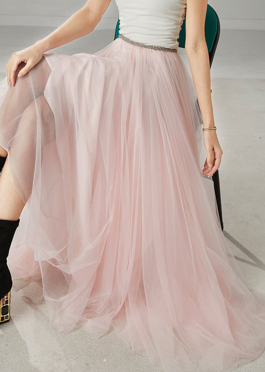 Pink Exra Large Hem Tulle Holiday Skirt Spring