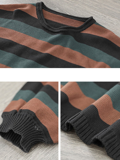 Striped Commuter Loose Sweater