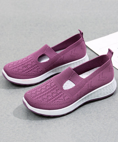 Platform Flat Shoes for Pink Breathable Mesh