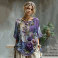 Vintage Bohemian Embroidered Floral Patchwork T-shirt elevenforest