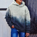Vintage Forest Gradient Men's Cozy Hooded Sweater elevenforest