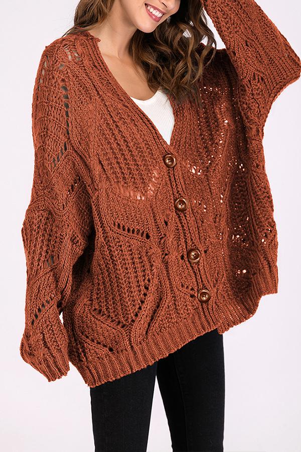 Color V Neck Sweater