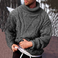 Fairman Island Jacquard Retro High Neck Sweater artswardrobe