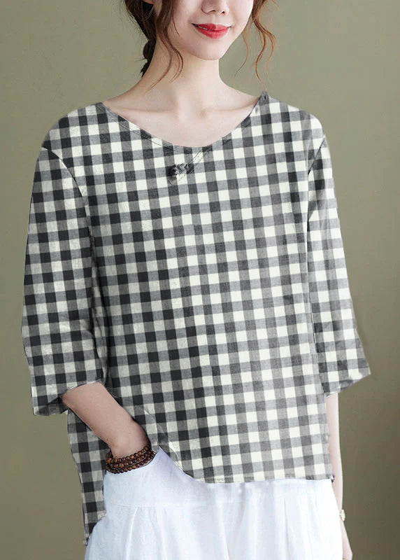 Diy Purple Embroidered Side Open Half Sleeve Top