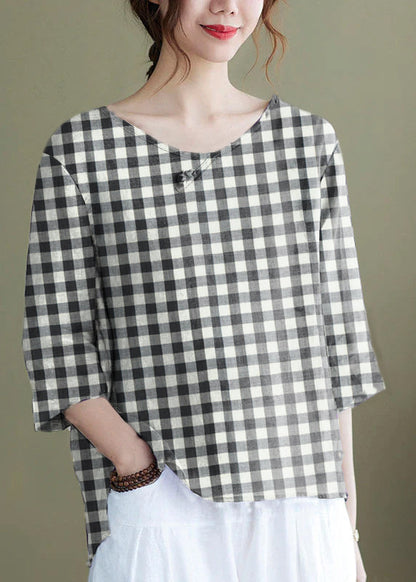 Diy Purple Embroidered Side Open Half Sleeve Top