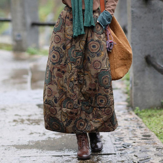 Printed Quilted Skirt