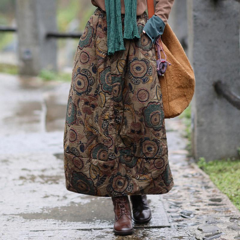 Printed Quilted Skirt