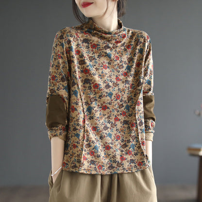Artistic Print Knitted T-shirt