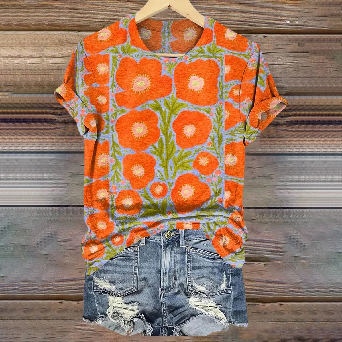 Floral Art Print T-Shirt