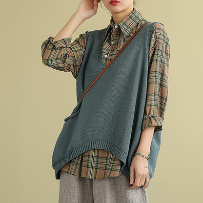 Retro Knitted Pullover Sweater Vest