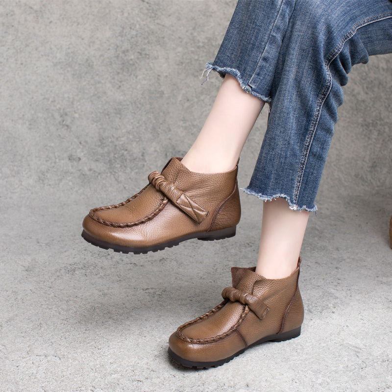 Autumn Retro Soft Leather Shoes