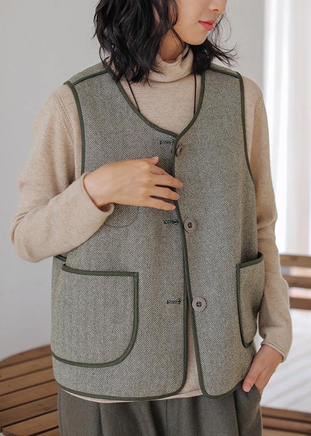 O Neck Sleeveless Cotton Shirts Two Ways to Wear Blackish Green Shirt