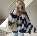 Yara® | Striped women's sweater with scarf