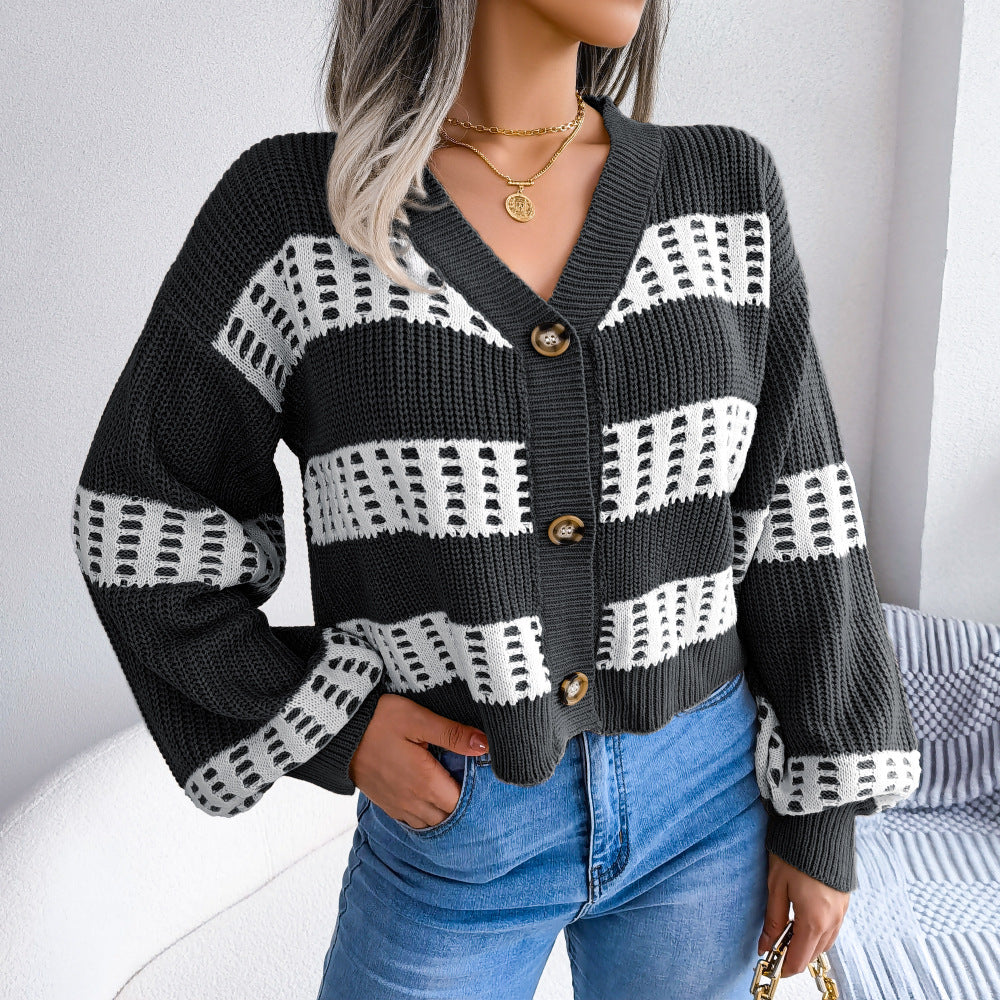 Put It All Together Striped Cardigan