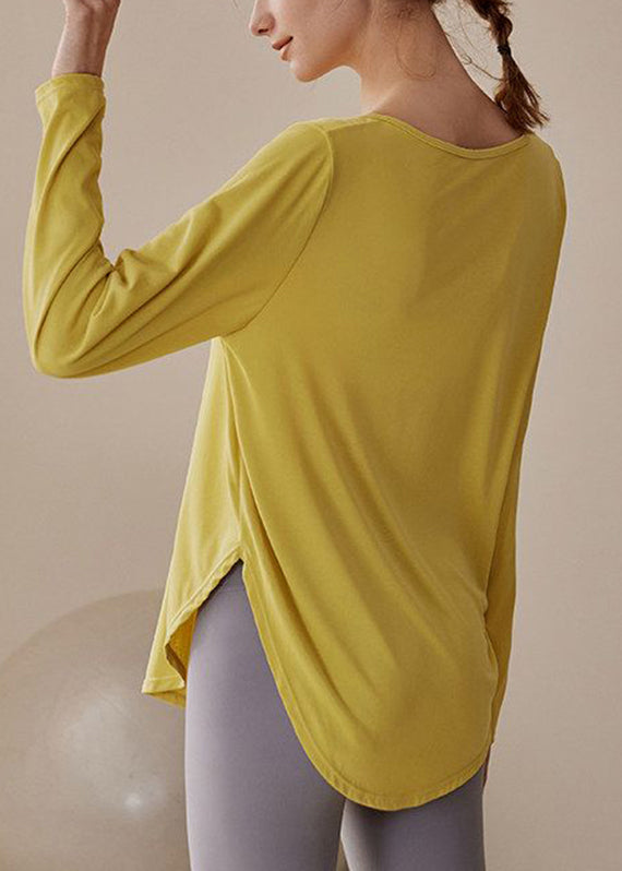 Yellow Patchwork Yoga Top