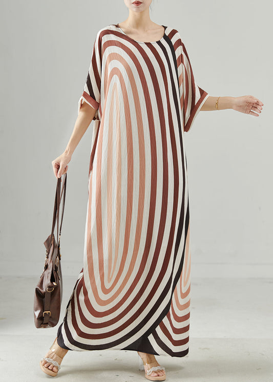 Oversized Striped Cotton Beach Dress Summer