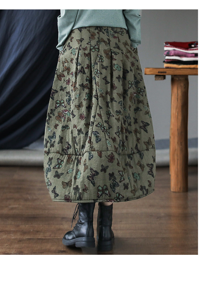 Patchwork Large Thermal A-line Skirt