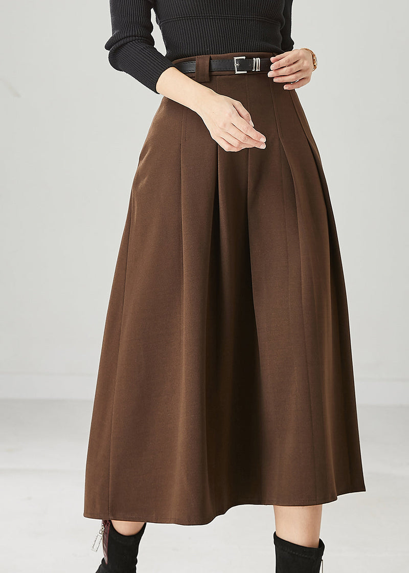 Khaki Cotton a Line Skirts Exra Large Hem Spring