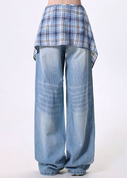 High Street Detachable Skirt Design Wide Leg Pants Spring