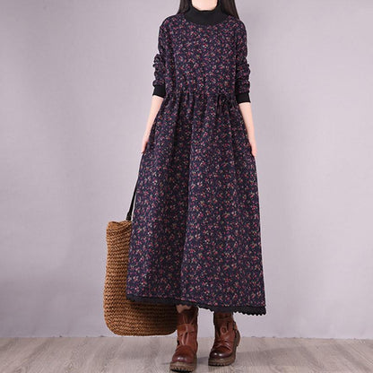 Winter Korean Style High-neck Plush Dress