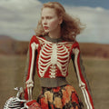 Women's Ancient Anatomy Art Color Blocked Casual Round Neck Sweater artswardrobe