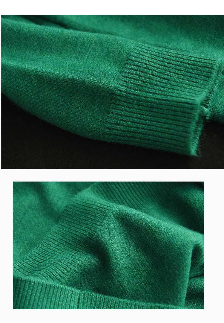 Retro Buckle Knit Loose Sweater